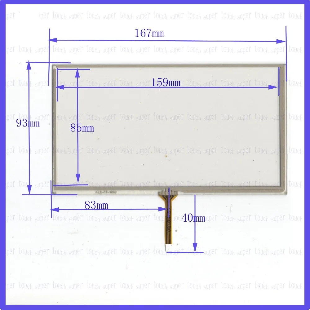 

5PCS/LOT for TM070RDH01 HLD-TP-1646 7inch 167mm*93mm 4Wire Resistive TouchScreen Panel Digitizer 167*93 this is compatible