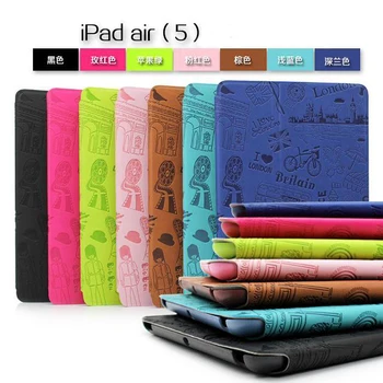 

Casual Style Ultra Slim Cartoon PU Leather Case for Apple Ipad Air Smart Cover Flip Thin Air 1 Cover for Ipad Air Case IPad 5