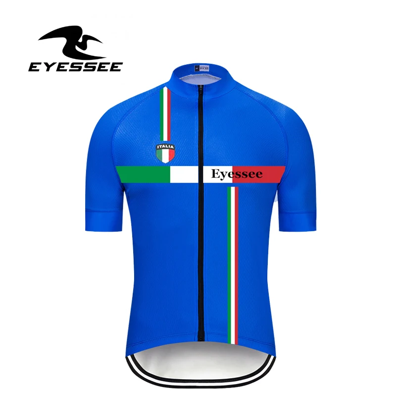 

Eyessee 2019 Italy Cycling Jersey Tops Summer Racing Cycling Clothing Ropa Ciclismo Short Sleeve Men mtb bicycle Jersey