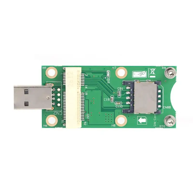 Mini PCI E к USB Адаптерная карта с слотом для sim карты модуля WWAN/LTE|Компьютерные кабели