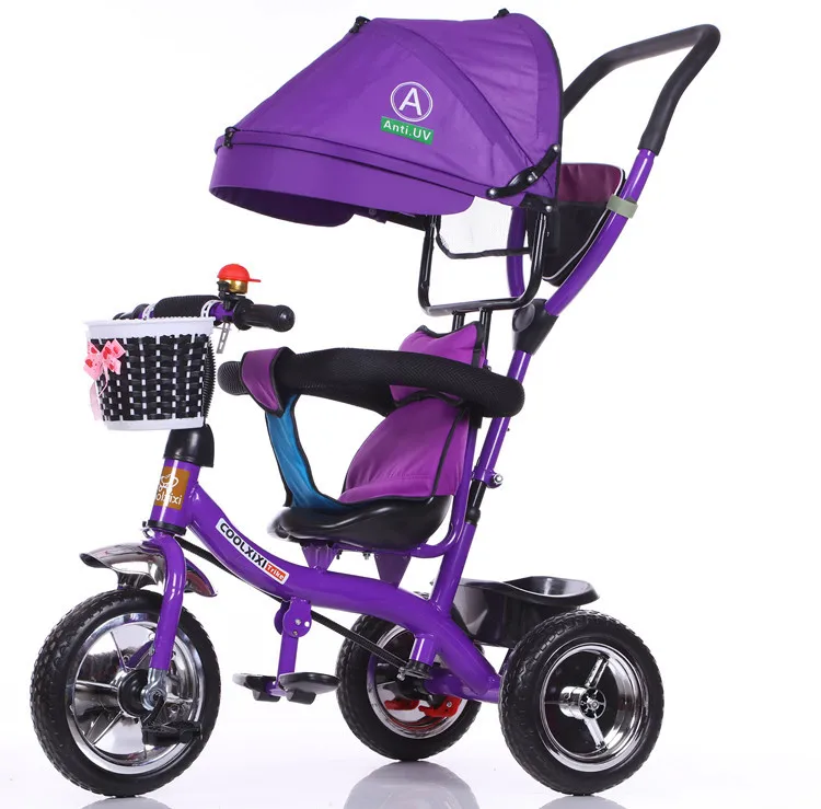 Детский трехколесный велосипед, детская коляска для детей 1-3-5 лет, детская коляска на колесиках, детский велосипед с зонтиком, палатка