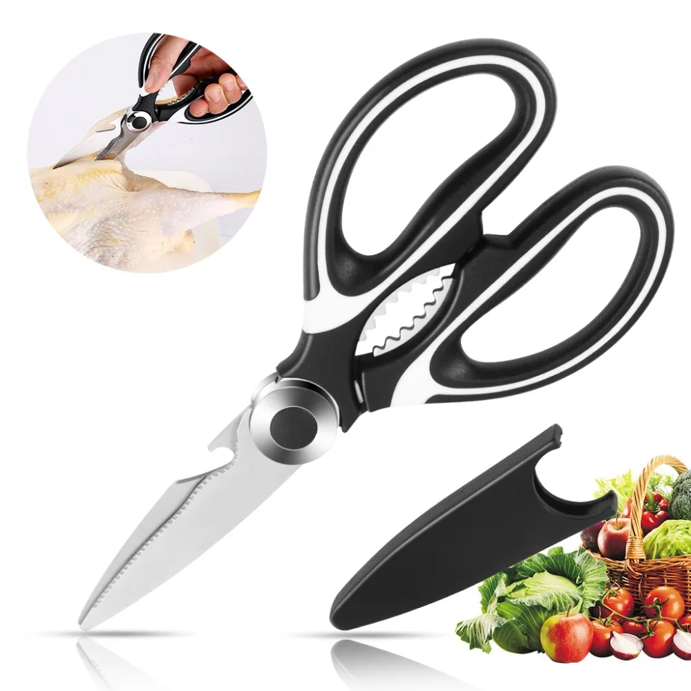 Kitchen Shears Heavy Duty Stainless Steel Multipurpose Ultra Sharp Kitchen Scissors for Chicken Vegetable Seafood Bones (1)