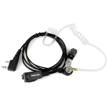Retevis 2 Pin Acoustic Tube Headset Earpiece for Kenwood HYT BAOFENG UV-5R BF-888S Ham Radio Walkie Talkie C9010A