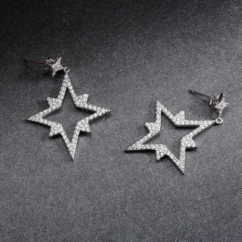 Женские серьги со стразами SA SILVERAGE из стерлингового серебра 925 пробы|drop earrings|earrings