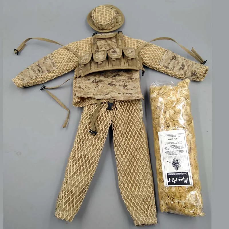 Mnotht 1:6 Solider Ghillie костюм подходящая модель камуфляжная джунглей снайперская печать