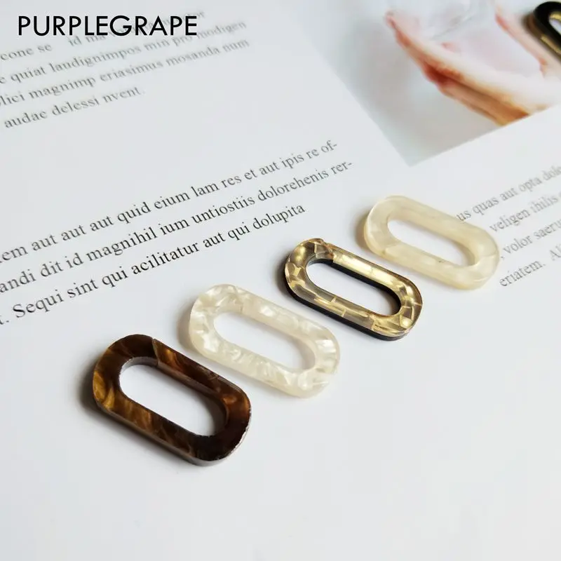 

PURPLEGRAPE minimalism Europe and America geometric shell color oval diy handmade earrings accessories wholesale 8 Pack