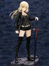 Newest Anime Fate Stay Night 24cm black dress Saber Arturia and Altria Pendragon casual ver Figure Action PVC Collection Model anime figure 22cm fate stay night ccc wedding dress ver saber bride pvc action figure collectible model toy gift