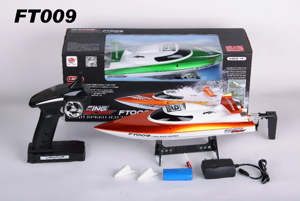Freeshipping Feilun FT009 2 4G 4CH RC Racing Boat Water Cooling System Self righting 30km h