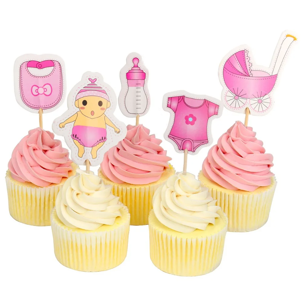 Lincaier Babyshower Cupcake Toppers Is a Boy Girl Kids подарки на день рождения Аксессуары для детского