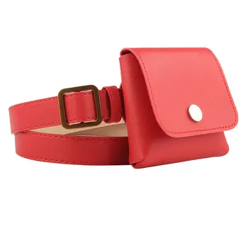

Vintage Women Waist Bag with Belt Fashion Envelope Shape Ladies Fanny Pack Shopping PU Leather Mini Phone Pouch Lightweight #2