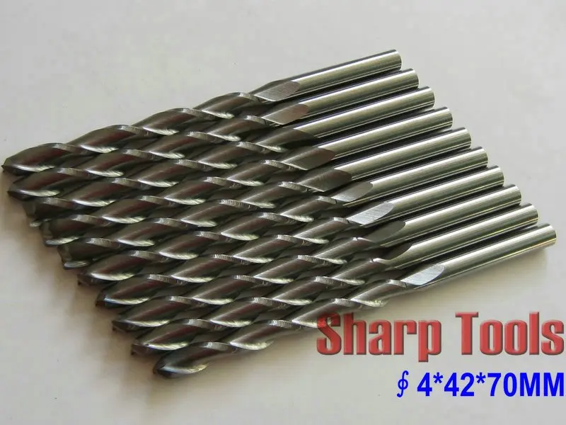 2 Flute End Mill Solid Carbide CNC Router Bits for Acrylic PVC MDF Cutter Spiral Engraving CNC Milling Tools Set