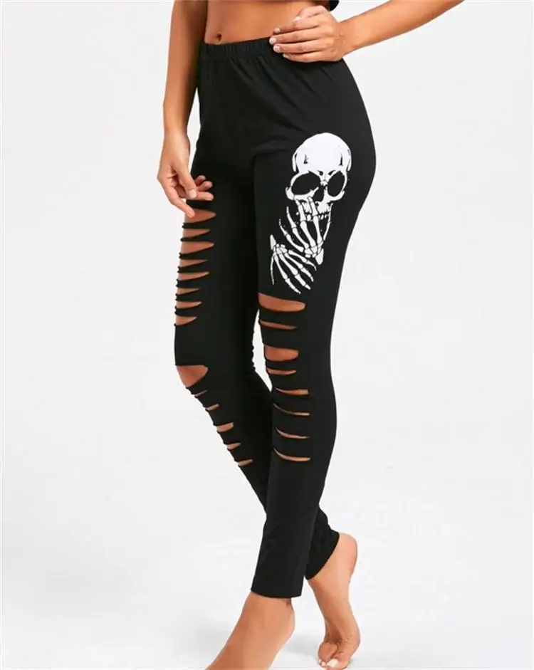 skeleton running leggings