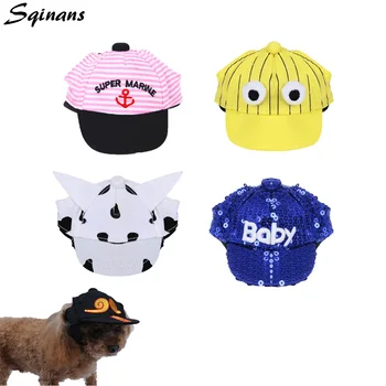 

Sqinans 5 Designs Cartoon Pet Dog Cap Outdoor Sunproof Dog Cat Baseball Hat Pet Grooming Supplies S/M/L