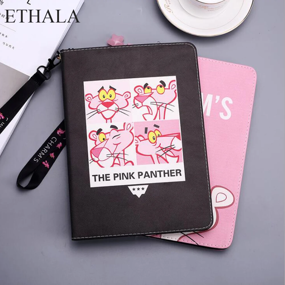 ETHALA Pink Panther Case 9.7'' For iPad mini Awakeup PU Hard Cover Tablet with Stand Holder Shockproof Shell for ipad 2 3 4 |