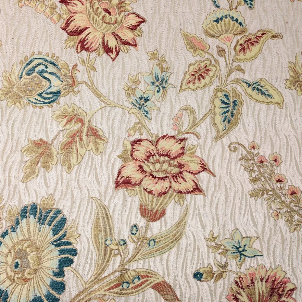 Classic American Floral Style Chenille Polyester Woven ...