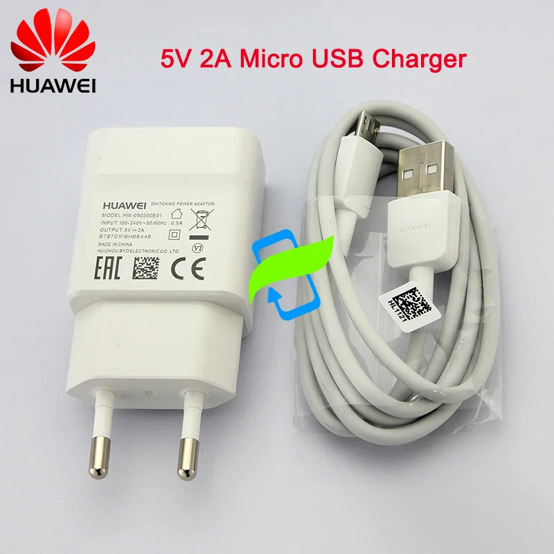 5 шт. оригинальный зарядный адаптер Huawei в 2 а Micro USB кабель передачи данных Honor 8/9 Lite