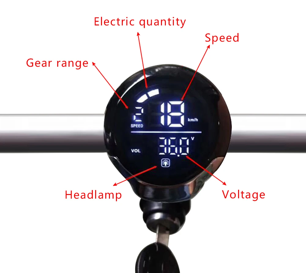 Дроссель скутера электрические комплектующие дверного замка 24 В/36 В/48 В/60 в с ЖК-экраном кодовый счетчик мощности Дисплей дроссельной заслонки скорость G