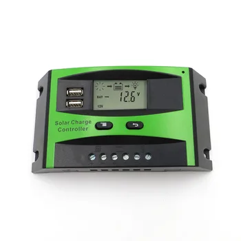 

Solar Controller 12V 24V 60/50/40/30/20/10A Auto Solar Cell Panel Regulator LCD Display USB 5V Mobile Phone Battery Charger