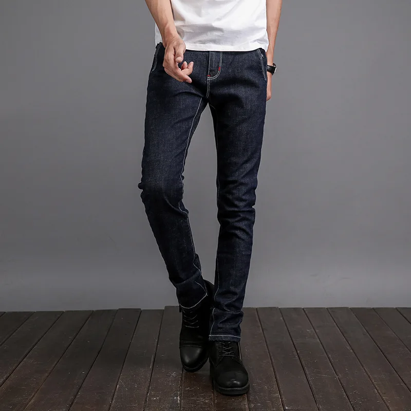 Blue Mens Clothing Jeans Skinny jeans for Men Barba Napoli Denim Trousers in Dark Blue 