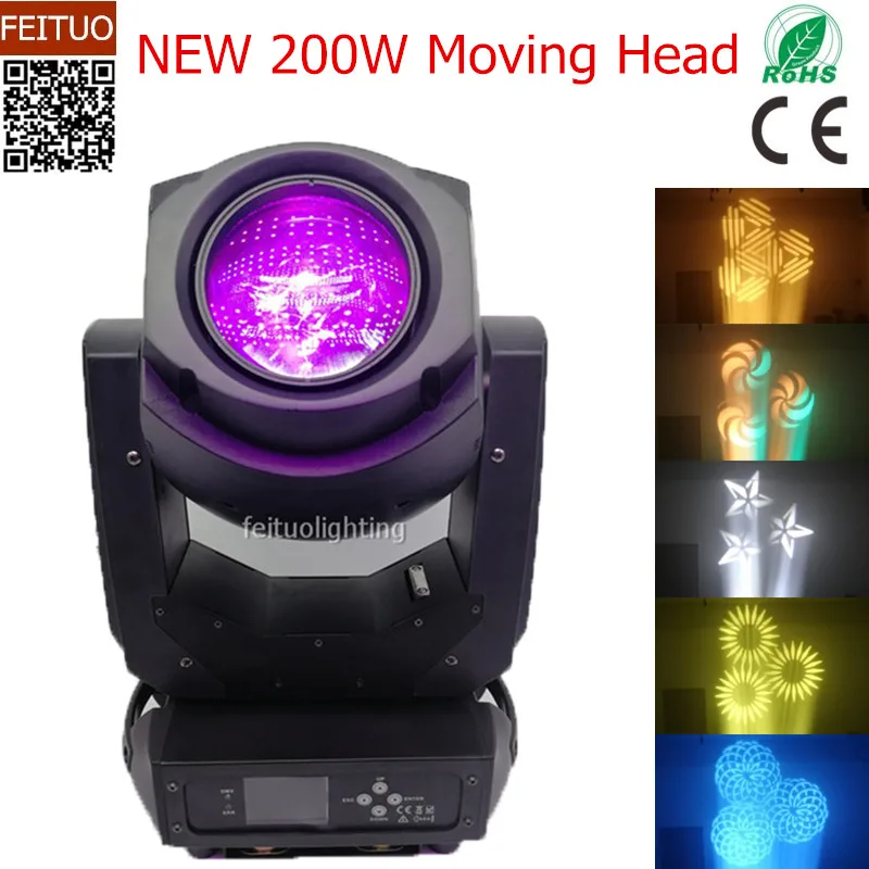 

Hot Sell LED 200W Spot Moving Head Lights Zoom and Beam Effects 3 Prism Gobo Projector DJ Stage Lighting