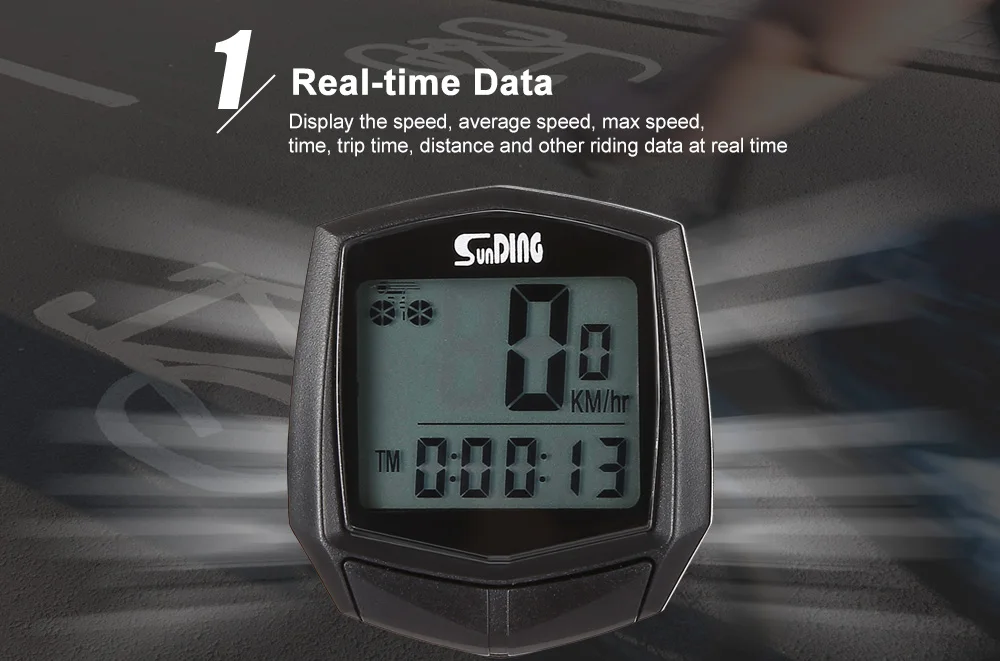 SunDing SD - 581A Wired Bike Computer Bicycle Accurate Speedometer