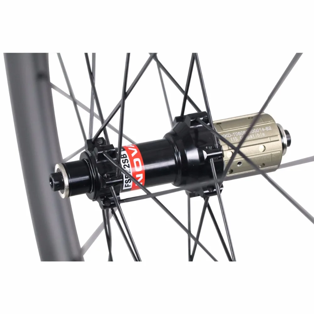 Discount 2020 ICAN new 700C carbon wheels 55mm clincher tubeless road bike wheel 25mm AERO U shape UD matt with Nov hub 7