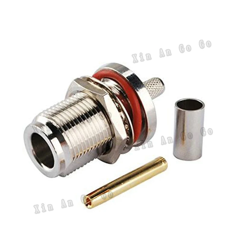 5 PCS RF connector for N female crimping Waterproof ring with RG58