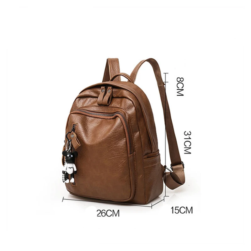 Nueva Mochila de cuero de alta calidad para mujer, Mochila de moda de viaje, Mochila para mujer, de gran capacidad Mochila escolar, Mochila femenina