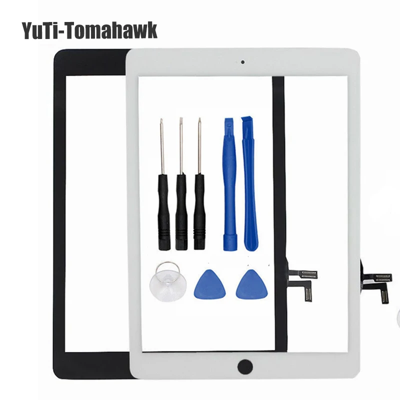 HC Touch Screen for iPad Air 1 Panel Assembly with Home Button for iPad 5 A1474 A1475 A1476 Free Fix tools Replacement