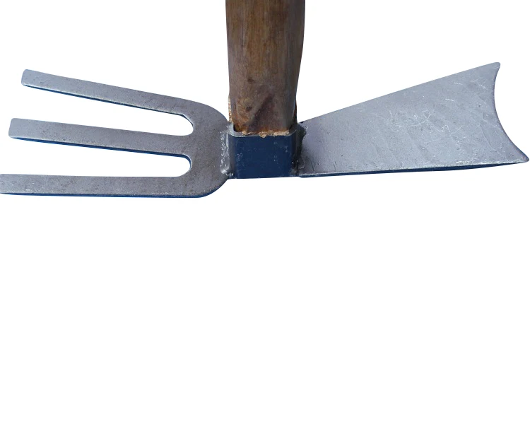 Hot !!! Dual Headed Hoe Cultivator Combo Wood Handle Garden Tool