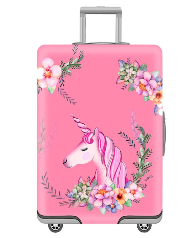

19-32 inch Unicorn Horse Elastic Luggage Protective Cover For Trolley Suitcase Protect Dust Bag Case Cartoon Travel Accessories