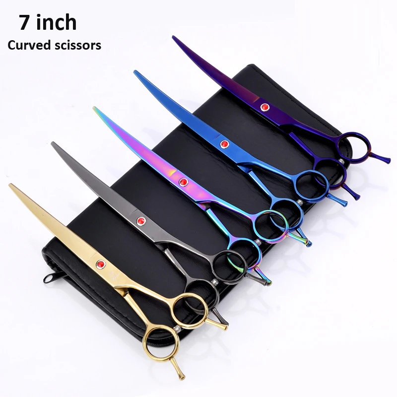 Buy 7.0 Inch Professional Pet Grooming Scissors Curved