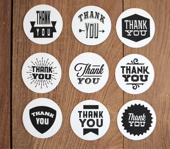 

90 stickers/lot 50mm thank you self-adhesive paper sealing sticker for baking/gift/decoration, Item No.TK58