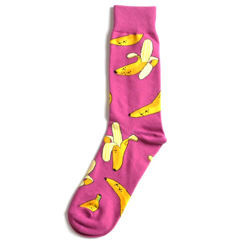Новые цветные носки для мужчин и женщин с изображением еды суши, повседневные носки в стиле Харадзюку, дизайнерские брендовые длинные модные носки для катания на коньках - Цвет: socks banana 3
