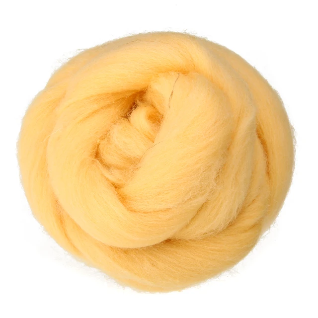 100g Natural Cream White Felting Wool Roving Needle Sewing Felting DIY Hand  Spinning Doll Needlework Raw Wool Felt - AliExpress