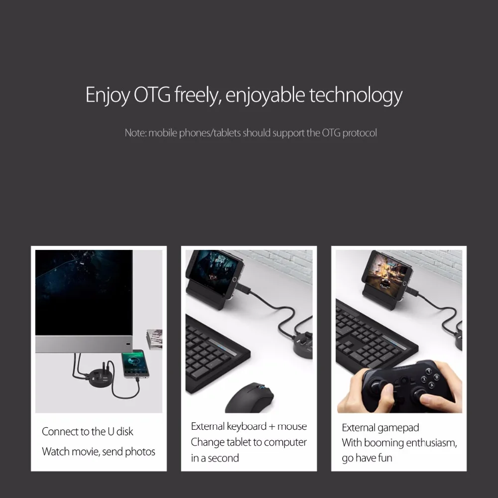 ORICO 8 Порты и разъёмы Портативный концентратор мини USB 2 0 хаб для портативных Desktopk