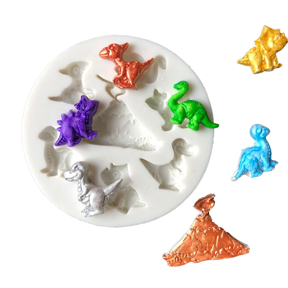

Small dinosaur shape silicone mold fondant cake mold chocolate fudge tool K057