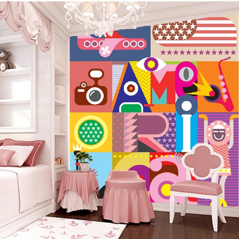 

Custom children wallpaper, abstract modern city for living room bedroom restaurant background wall waterproof papel de parede