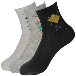 10 пар/лот Лидер продаж Мода Для мужчин носки ромб печати Наивысшее качество Бизнес Повседневное Черный, серый цвет белый 5 цветов зимние