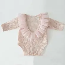 От 0 до 18 месяцев кружева для новорожденных девочек кружева цветочные Ползунки комбинезон наряды летняя одежда для малышей