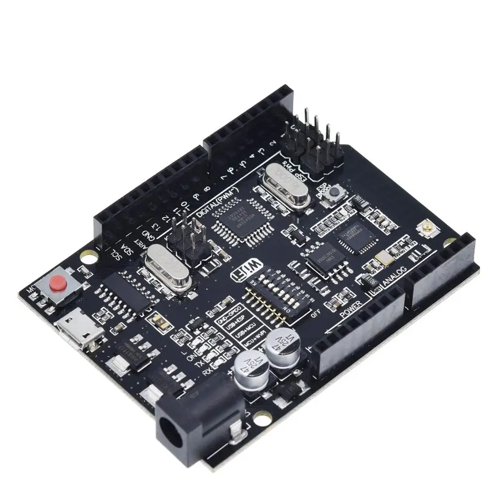 TZT UNO+ WiFi R3 ATmega328P+ ESP8266(32 Мб памяти) USB-TTL CH340G для Arduino Uno, NodeMCU, WeMos ESP8266 новое поступление