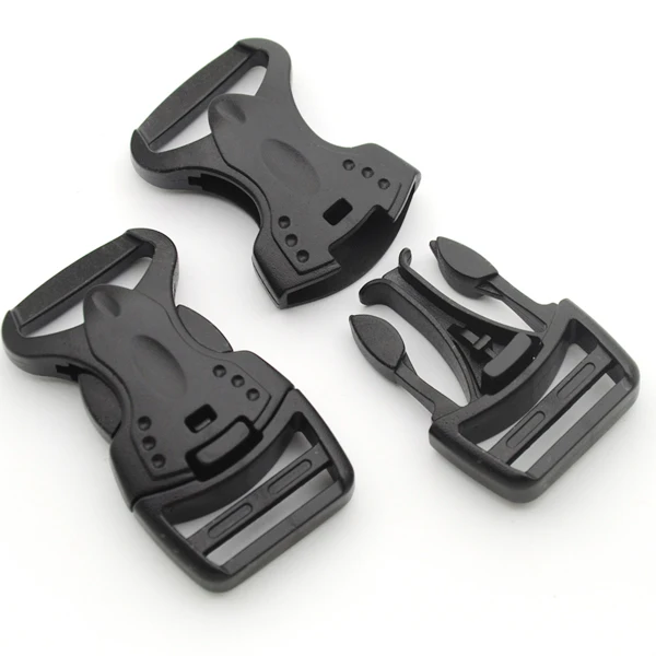 Wholesale Free shipping 25pcs black plastic buckles Dual adjustable & security buckle backpack