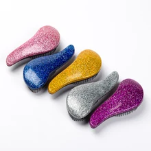 Блестящая волшебная ручка спутанная расческа пластиковая расческа для душа щетка для волос detangler салон для женщин Стайлинг расческа Прямая