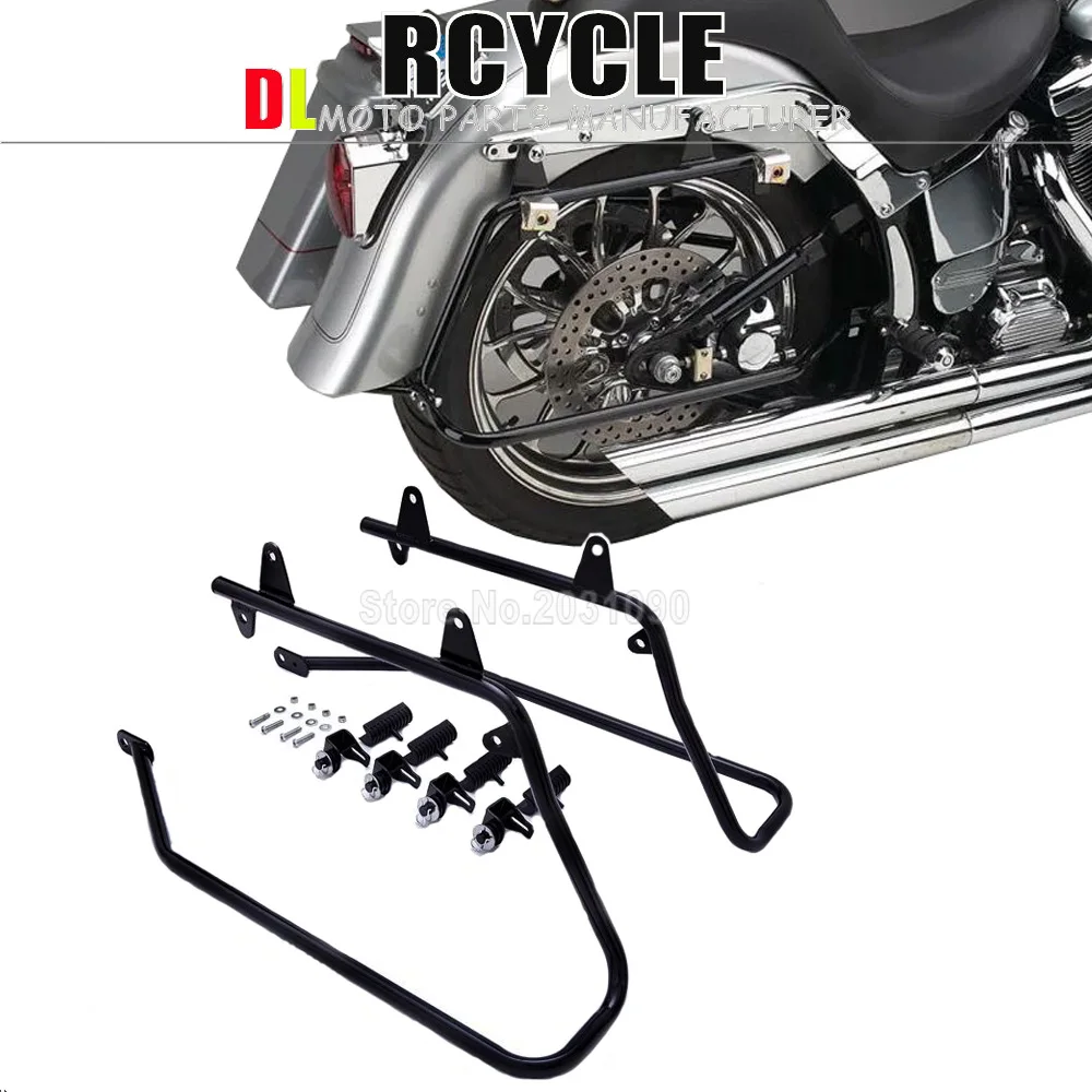 

chromium Motorcycle Saddlebag Conversion Mount Brackets For Harley Softail Models Saddlebag Bracket 1986-2013