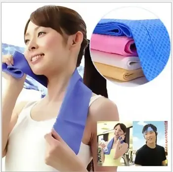 

100 pcs/lot wholesale Neck Cooling Towel Headband Ice towels Summer water cool PVA hypothermia towel