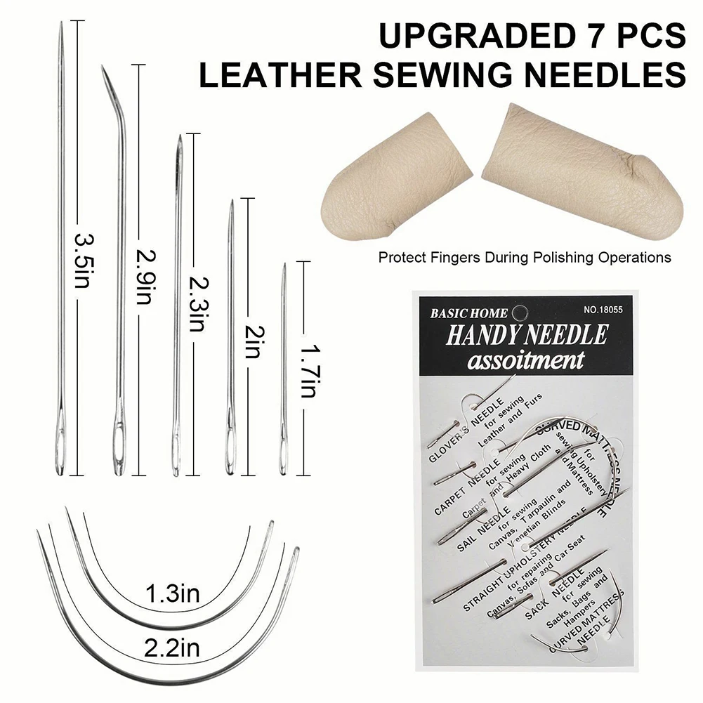 27Pcs Leather Craft Tools Hand Sewing Stitching Carving Work Saddle Punch Kit Sets