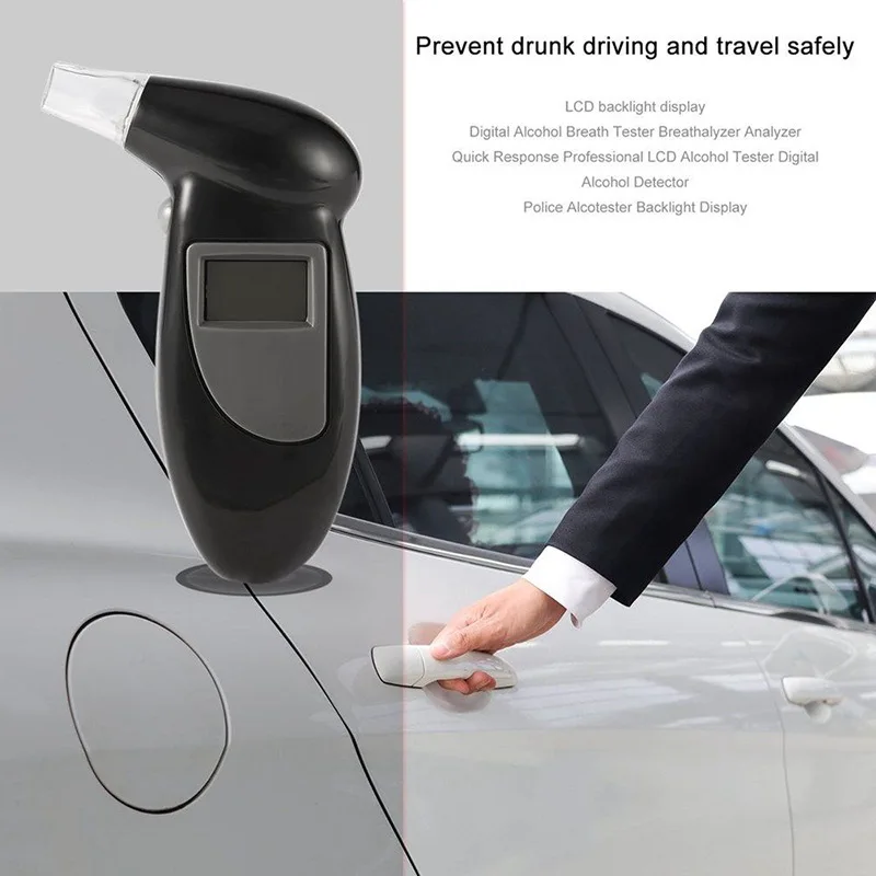 

Digital Alcohol Breath Tester Breathalyzer Analyzer Detector Test Keychain GL Digital Breath Alcohol Analyzer Tester
