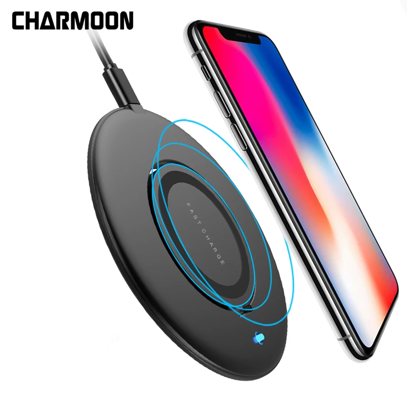 CHARMOON 10W Wireless Charger for iPhone 8/X Desktop Fast Wireless