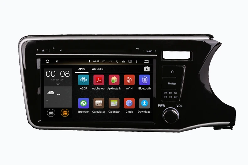 Flash Deal 9" two din car radio gps player for honda city RHD 2014-2017 with android 9.0 system octa core 4G RAM 32G ROM wifi audio 6