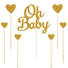 7pcs Gold/Silver Glitter Baby Shower Cake Topper 1th Birthday Party Heart Love Cake Supplies Wedding Decor 7pcs Gold/Silver Glitter Baby Shower Cake Topper 1th Birthday Party Heart Love Cake Supplies Wedding Decor